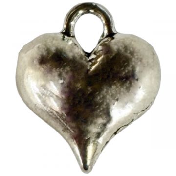 Solid Heart Charm, Pack/12